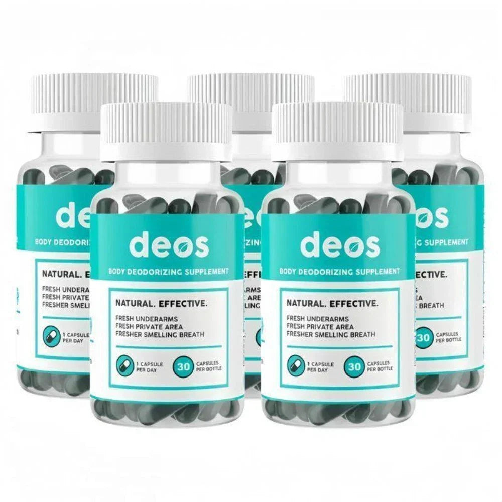 DEOS Natural Deodorant Supplement for Body Freshness & Sweat Control